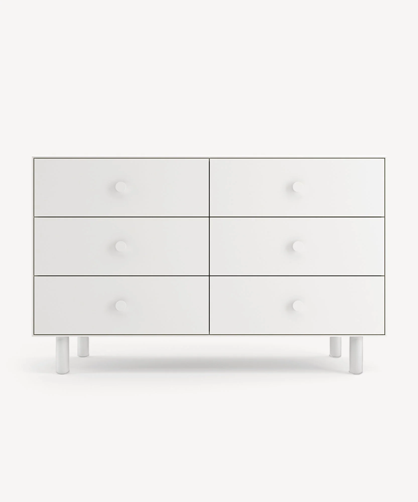 Classic 6-Drawer Dresser - White v1