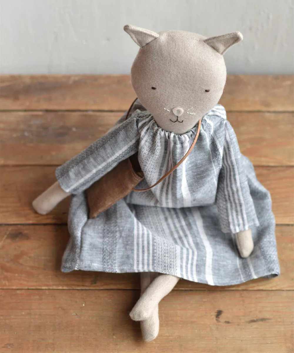 Mae le Barn Cat - Striped Linen Dress - Image 3